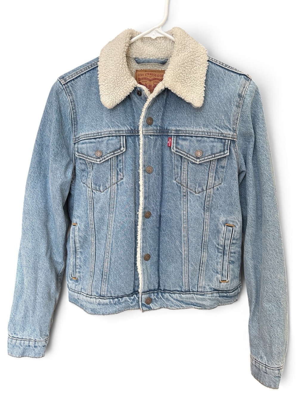 Levi's Women’s Sherpa Trucker Denim Jacket Faded Medium